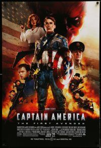 3r294 CAPTAIN AMERICA: THE FIRST AVENGER advance DS 1sh '11 Chris Evans, Jones, cool cast image!