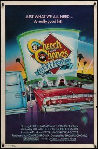 3r329 CHEECH & CHONG'S NEXT MOVIE 1sh '80 Hamagami art of Cheech Marin & Tommy Chong, a good hit!