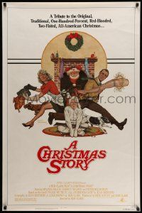3r343 CHRISTMAS STORY NSS style 1sh '83 best classic Christmas movie, art by Robert Tanenbaum!