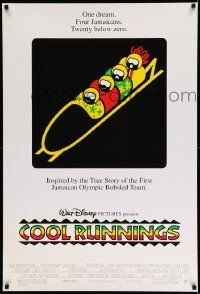 3r379 COOL RUNNINGS DS 1sh '93 John Candy, wacky Jamacian Olympic bobsledding team!