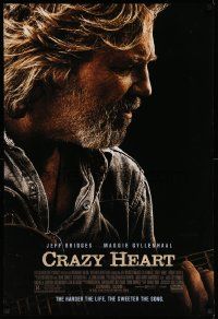 3r389 CRAZY HEART advance DS 1sh '09 great image of country music singer Jeff Bridges!