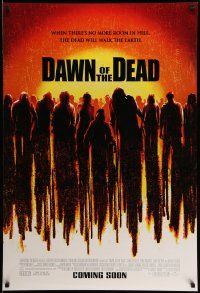 3r424 DAWN OF THE DEAD advance DS 1sh '04 Sarah Polley, Ving Rhames, Jake Weber, remake!