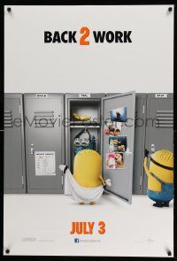3r454 DESPICABLE ME 2 advance DS 1sh '13 Steve Carell, wacky image of Minions in the locker room!