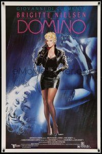 3r496 DOMINO 1sh '89 Italian-style artwork of super sexy Brigitte Nielsen by Enzo Sciotti!