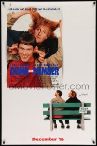 3r511 DUMB & DUMBER advance DS 1sh '95 Jim Carrey & Jeff Daniels are Harry & Lloyd!