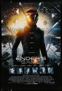 3r540 ENDER'S GAME advance DS 1sh '13 sci-fi, Harrison Ford, Ben Kingsley, this is not a game!