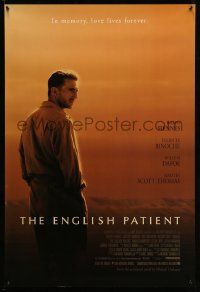3r547 ENGLISH PATIENT 1sh '97 Ralph Fiennes, in memory, love lives forever, Best Picture Winner!