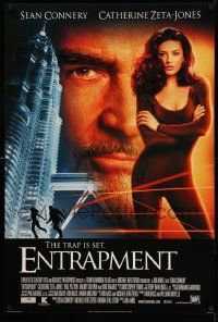 3r552 ENTRAPMENT style B int'l DS 1sh '99 close up Sean Connery & full-length Catherine Zeta-Jones!