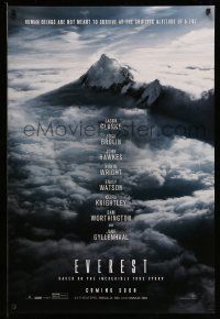 3r567 EVEREST teaser DS 1sh '15 cool image of the massive mountain rising over the clouds!