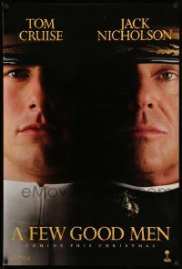 3r614 FEW GOOD MEN teaser 1sh '92 best close up of Tom Cruise & Jack Nicholson!