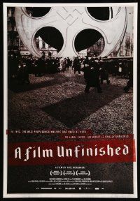 3r623 FILM UNFINISHED 1sh '10 Nazi propaganda machine's lies exposed!