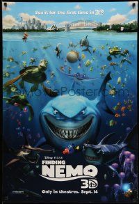 3r627 FINDING NEMO advance DS 1sh R12 Disney & Pixar animated fish movie, cool image of cast!