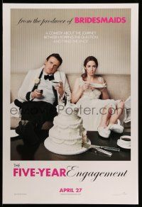 3r633 FIVE-YEAR ENGAGEMENT teaser DS 1sh '12 wacky image of Jason Segel, Emily Blunt!
