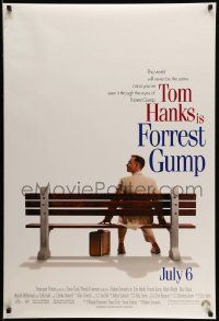 3r650 FORREST GUMP advance DS 1sh '94 Tom Hanks waiting for the bus, Robert Zemeckis!
