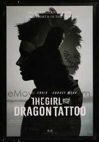 3r707 GIRL WITH THE DRAGON TATTOO advance DS 1sh '11 Daniel Craig, sexy Rooney Mara!