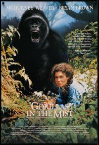 3r741 GORILLAS IN THE MIST int'l 1sh '88 Sigourney Weaver as Dian Fossey, in the jungle!