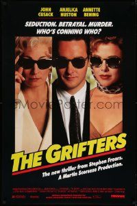 3r764 GRIFTERS 1sh '90 John Cusack, Annette Bening & Anjelica Huston!