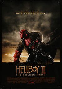 3r812 HELLBOY II: THE GOLDEN ARMY advance DS 1sh '08 Ron Perlman is the good guy!