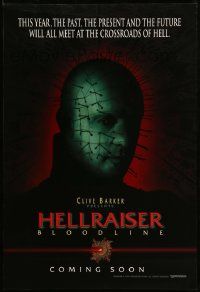 3r817 HELLRAISER: BLOODLINE teaser DS 1sh '96 Clive Barker, Pinhead at the crossroads of hell!