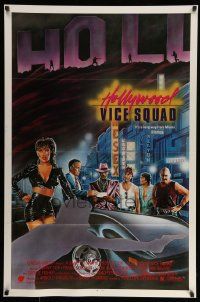 3r837 HOLLYWOOD VICE SQUAD 1sh '86 Leon Isaac Kennedy, It's a long way from Miami!