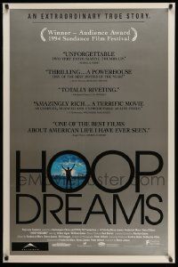 3r842 HOOP DREAMS 1sh '94 Arthur Agee, William Gates, powerful basketball documentary!