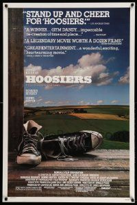 3r843 HOOSIERS 1sh '86 best basketball movie ever, Gene Hackman, Dennis Hopper!