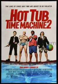 3r845 HOT TUB TIME MACHINE 2 advance DS 1sh '15 Adam Scott, Gillian Jacobs, Rob Corddry, Clark Duke!