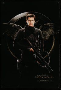 3r862 HUNGER GAMES: MOCKINGJAY - PART 1 teaser DS 1sh '14 image of Liam Hemsworth as Gale!