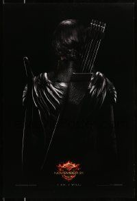 3r865 HUNGER GAMES: MOCKINGJAY - PART 1 teaser DS 1sh '14 Katniss w/ her back turned w/bow & quiver