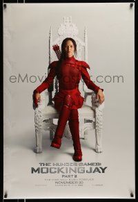 3r874 HUNGER GAMES: MOCKINGJAY - PART 2 teaser DS 1sh '15 image of Jennifer Lawrence in red outfit!