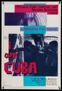 3r877 I AM CUBA 1sh '95 pro-Castro propaganda, pretty girl runs from U.S. sailors!