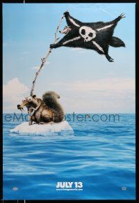 3r885 ICE AGE: CONTINENTAL DRIFT style A teaser DS 1sh '12 cute image, pirate flag!