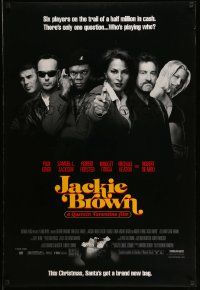 3r955 JACKIE BROWN advance DS 1sh '97 Quentin Tarantino, Santa's got a brand new bag, top cast!