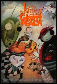 3r967 JAMES & THE GIANT PEACH DS 1sh '96 Walt Disney, Roald Dahl, wonderful Lane Smith artwork!