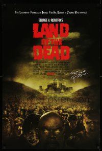 3s037 LAND OF THE DEAD advance DS 1sh '05 George Romero zombie horror masterpiece, stay scared!
