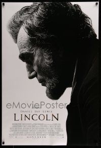3s081 LINCOLN advance DS 1sh '12 Daniel Day-Lewis Best Actor Academy Award winner, Spielberg!