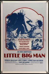 3s083 LITTLE BIG MAN 1sh '71 Dustin Hoffman as most neglected hero in history, Arthur Penn!