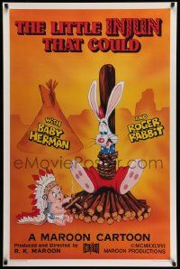 3s084 LITTLE INJUN THAT COULD Kilian 1sh '88 Roger Rabbit & Baby Herman, Native American art!