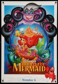 3s087 LITTLE MERMAID advance DS 1sh R1997 great images of Ariel & cast, Disney cartoon!