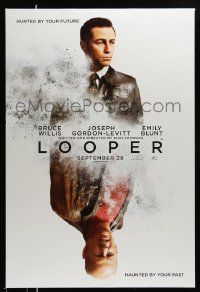 3s097 LOOPER teaser DS 1sh '12 Bruce Willis, hunted by the future, haunted by the past!