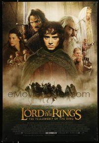 3s103 LORD OF THE RINGS: THE FELLOWSHIP OF THE RING int'l advance DS 1sh '01 Tolkien, top cast!