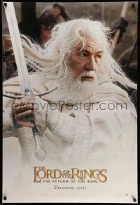 3s111 LORD OF THE RINGS: THE RETURN OF THE KING teaser DS 1sh '03 Ian McKellan as Gandalf!