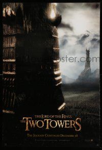 3s117 LORD OF THE RINGS: THE TWO TOWERS teaser DS 1sh '02 Peter Jackson & J.R.R. Tolkien epic!