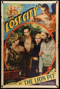 3s121 LOST CITY chapter 10 1sh '35 cool jungle sci-fi serial starring William Stage Boyd!
