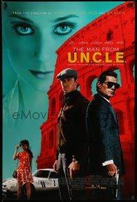 3s144 MAN FROM U.N.C.L.E. advance DS 1sh '15 Guy Ritchie, Henry Cavill and Armie Hammer!