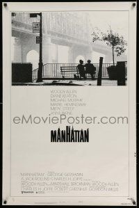 3s154 MANHATTAN style B 1sh R80s Woody Allen & Diane Keaton in New York City by bridge!