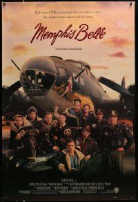 3s196 MEMPHIS BELLE Spanish/U.S. export 1sh '90 Matt Modine, Sean Astin, top cast by WWII B-17 bomber!