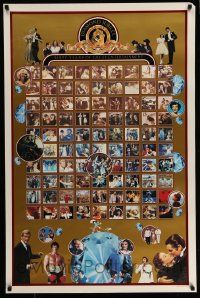 3s204 MGM DIAMOND JUBILEE 1sh '83 images of all the Metro-Goldwyn-Mayer greats on gold background!