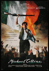 3s205 MICHAEL COLLINS DS 1sh '96 Liam Neeson with rifle, Aidan Quinn, directed by Neil Jordan!