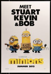 3s215 MINIONS Summer advance DS 1sh '15 Sandra Bullock, Michael Keaton, Stuart, Kevin and Bob